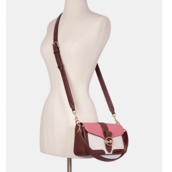 NWOT Coach Georgie Shoulder Bag NWT Coach Strap With Weaving - Picture 10 of 11